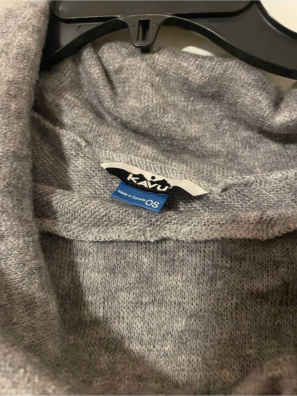 Kavu Cozy Gray Women's Poncho Sweater - Lightweight Cowl Neck - Picture 3 of 3
